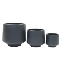 Haveson Pflanztopf PORES anthrazit 32 x 32 x 29 cm