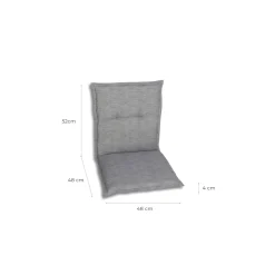 Haveson Sitzauflage Niederlehner 100x48x4cm hellgrau