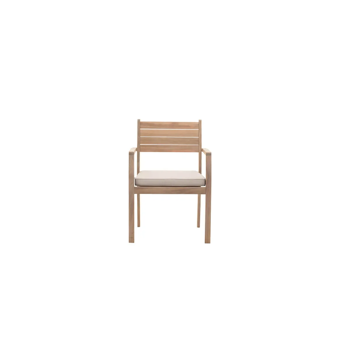 Haveson Stapelsessel Mykonos Akazienholz 58 x 84 x 58 cm hellgrau