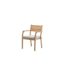 Haveson Stapelsessel Mykonos Akazienholz 58 x 84 x 58 cm hellgrau