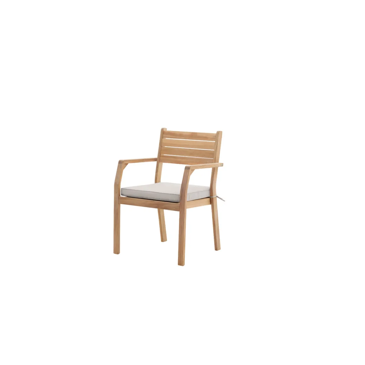 Haveson Stapelsessel Mykonos Akazienholz 58 x 84 x 58 cm hellgrau