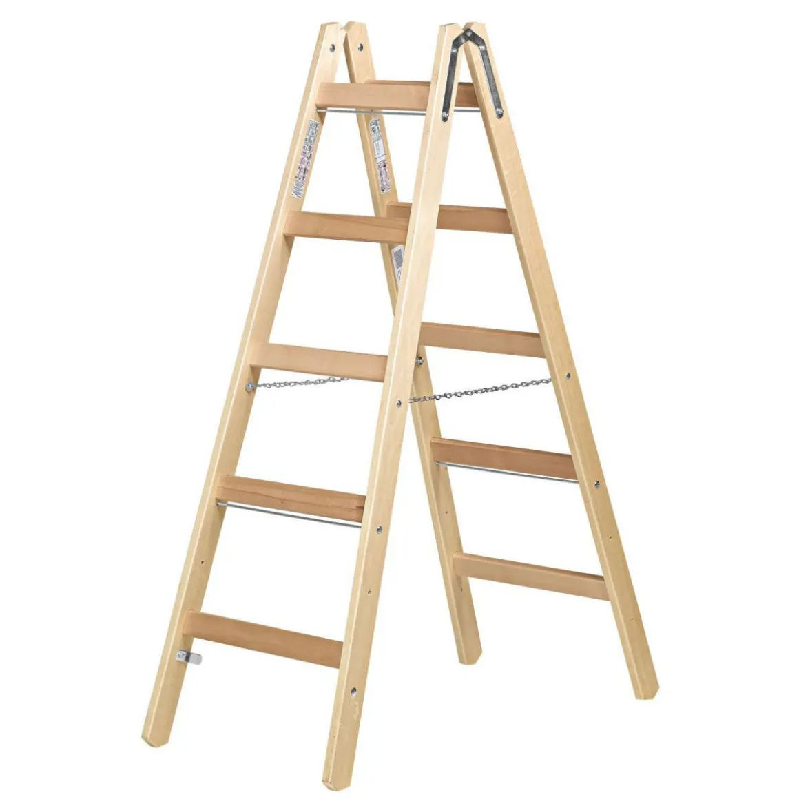 Holz-Doppelsprossenleiter 2x5