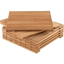 Holz-Klickfliese Bangkirai braun 50 x 50 cm