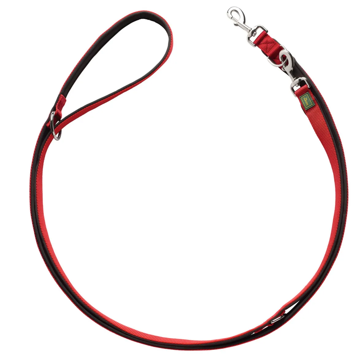 Hunter Führleine Neopren rot-schwarz 200 x 1 cm