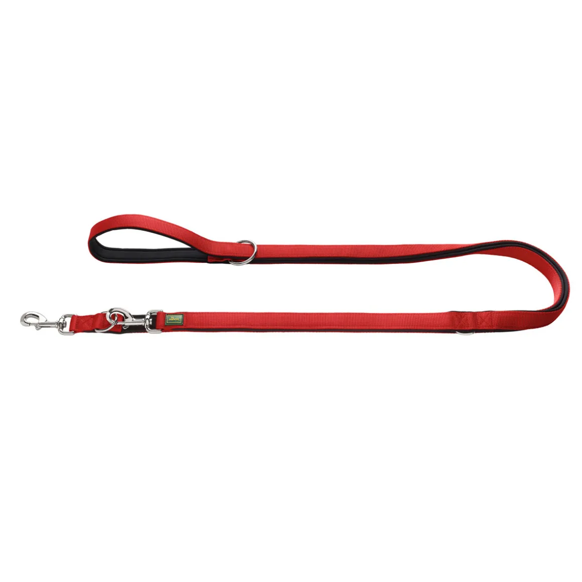 Hunter Führleine Neopren rot-schwarz 200 x 1 cm