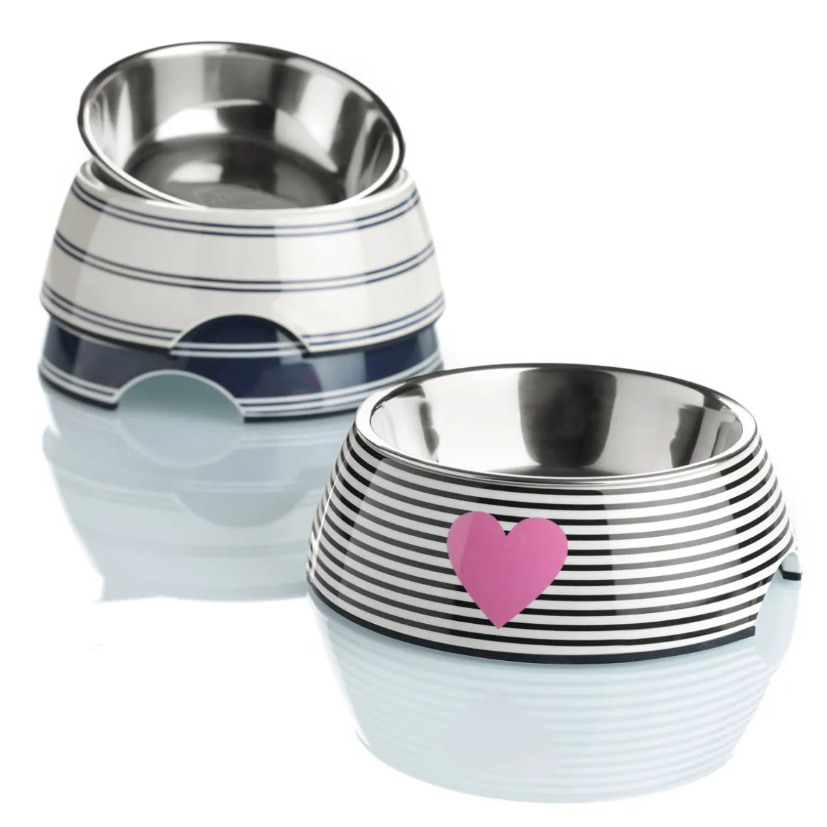 Hunter Melamin-Napf Biri weiß-schwarz 700 ml
