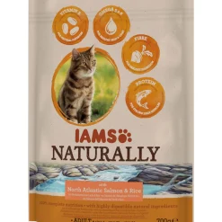 IAMS Trockenfutter Naturally Katze Erwachsen Lachs 700 g