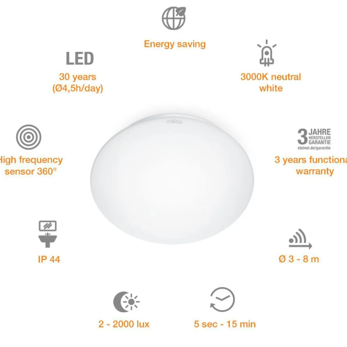 Innenleuchte RS 16 LED Glas