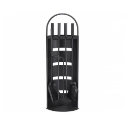 Kaminbesteck 4tlg Stahl schwarz beschichtet