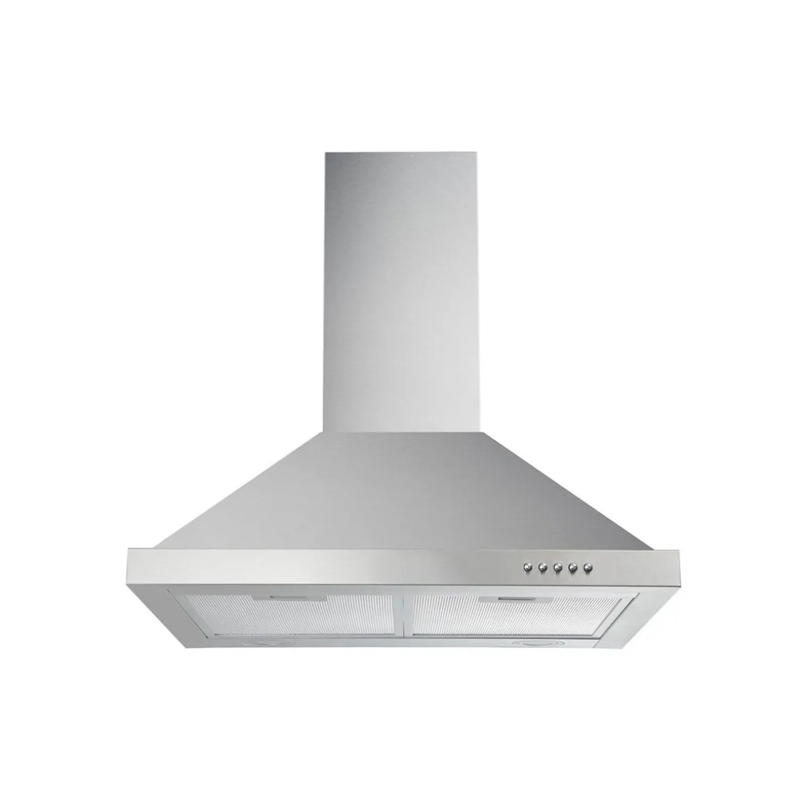 Kaminhaube Edelstahl, 60 cm, respektaEEK A, 3 Leistungsstufen LED-Beleuchtung