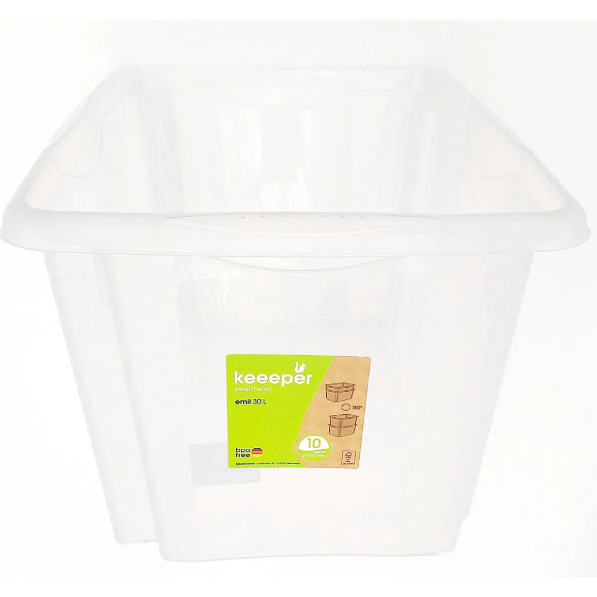 keeeper Aufbewahrungsbox Emil 45 x 27 x 35 cm 30 L transparent
