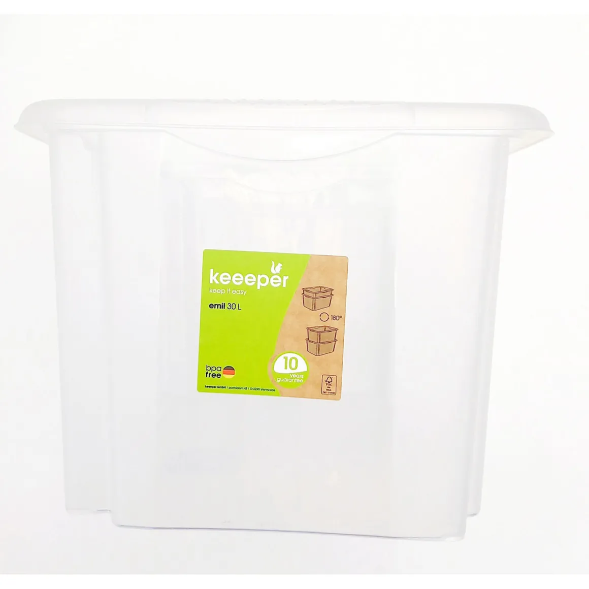 keeeper Aufbewahrungsbox Emil 45 x 27 x 35 cm 30 L transparent