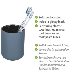 Keram. Zahnputzbecher Mod. Avellinoblau
