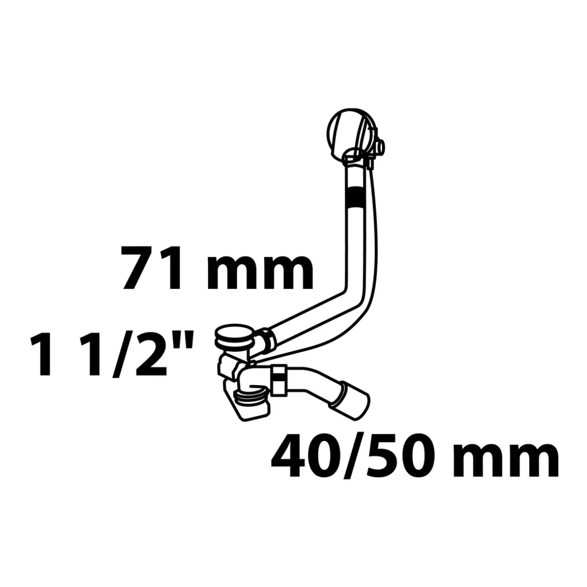 Kirchhoff Wannen-Ab- und Überlaufgarnitur ECO-SAVE KS 1 1/2"