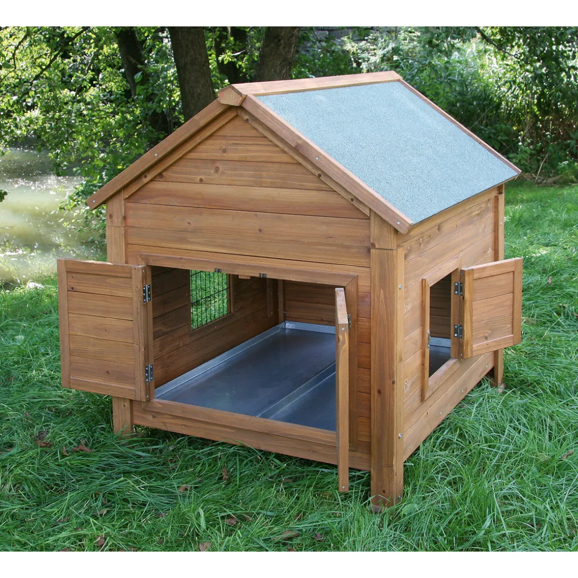 Kleintierstall 105 x 108 x 100 cm braun