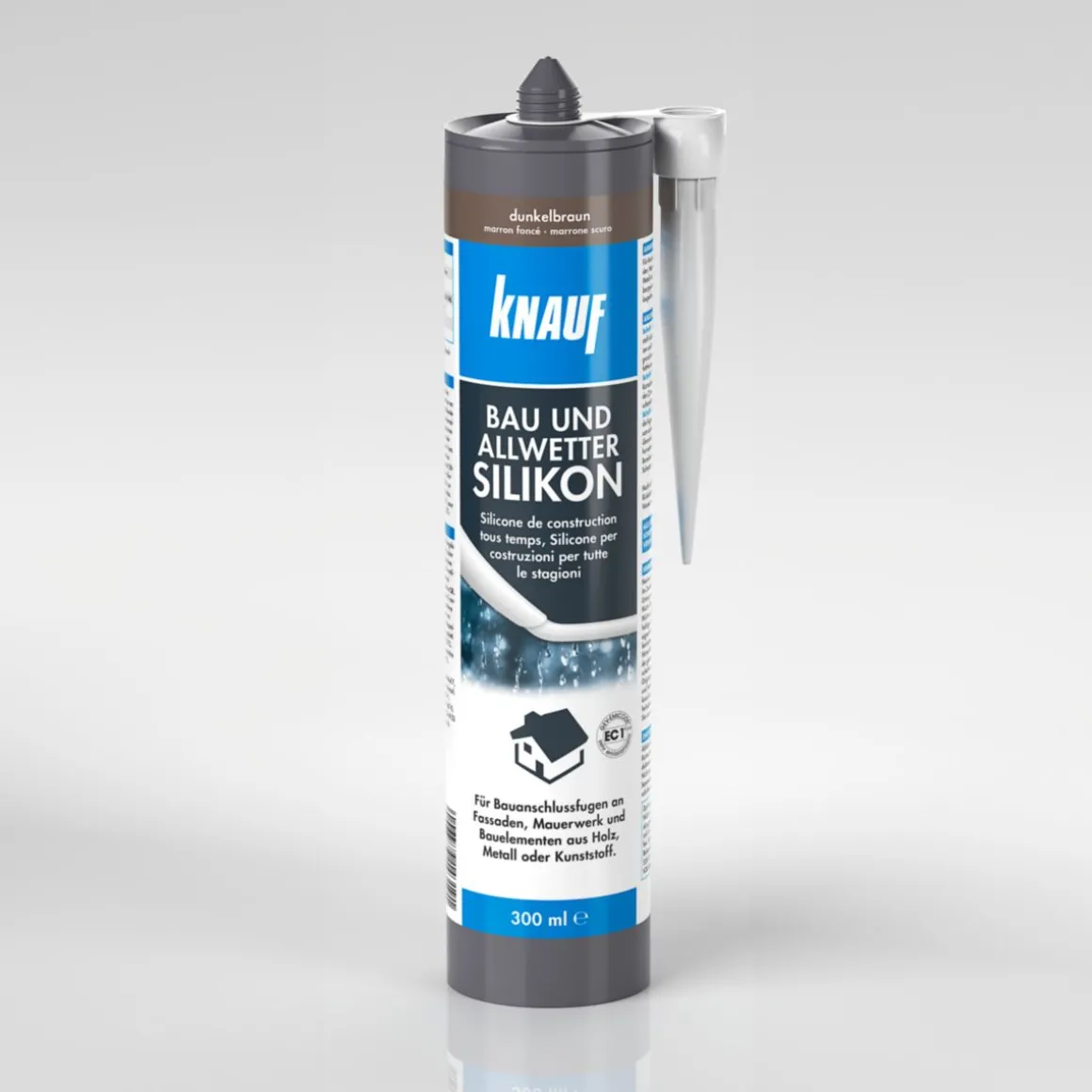 Knauf Bau u. Allwetter Silikon dunkelbraun 300ml