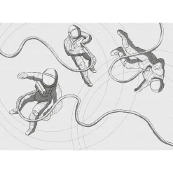 KomarVlies Fototapete Extraordinary Astronauts 400x280 cm