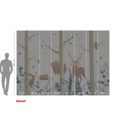 KomarVlies Fototapete Forest Animals 400x280 cm