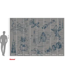 KomarVlies Fototapete Spacecraft Architecture 400x280 cm