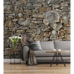 KomarVlies Fototapete Stone Wall 300x250 cm