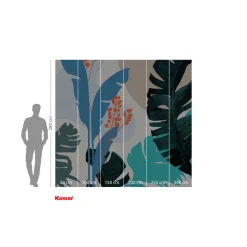 KomarVlies Fototapete Tropical Shapes 300x280 cm