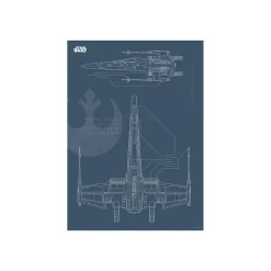 KomarWandbild Star Wars Blueprint X-Wing 50x70 cm