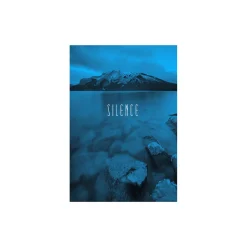 KomarWandbild Word Lake Silence Blue 50x70 cm