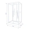 Komplettdusche Urban 2 Rectangle BxHxT115x215x90, Alu. Schwarz