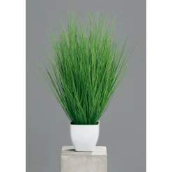 Kunstgras im Kunststofftopf weiß 55 cm