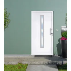 Kunststoff-Haustür Signum PVC Mod 70 weiß 98 x 208 cm rechts