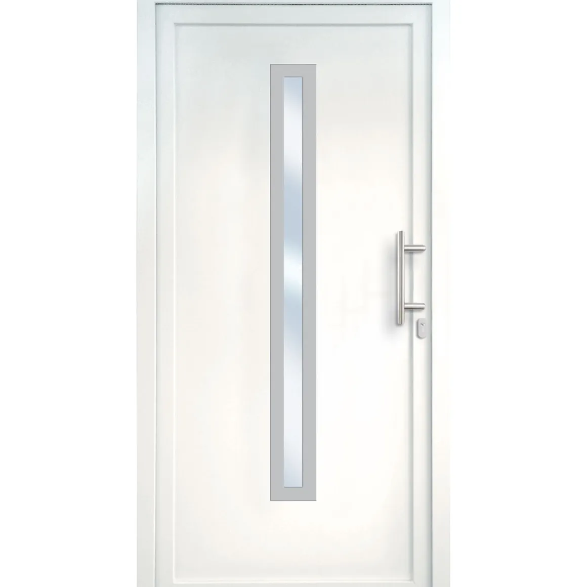 Kunststoff-Haustür Signum PVC Mod 70 weiß 98 x 208 cm rechts