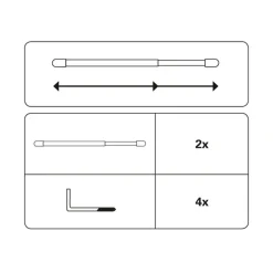 K-Vitragest. extra 80cm weiß