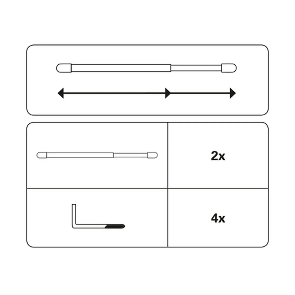 K-Vitragest. extra 50cm weiß