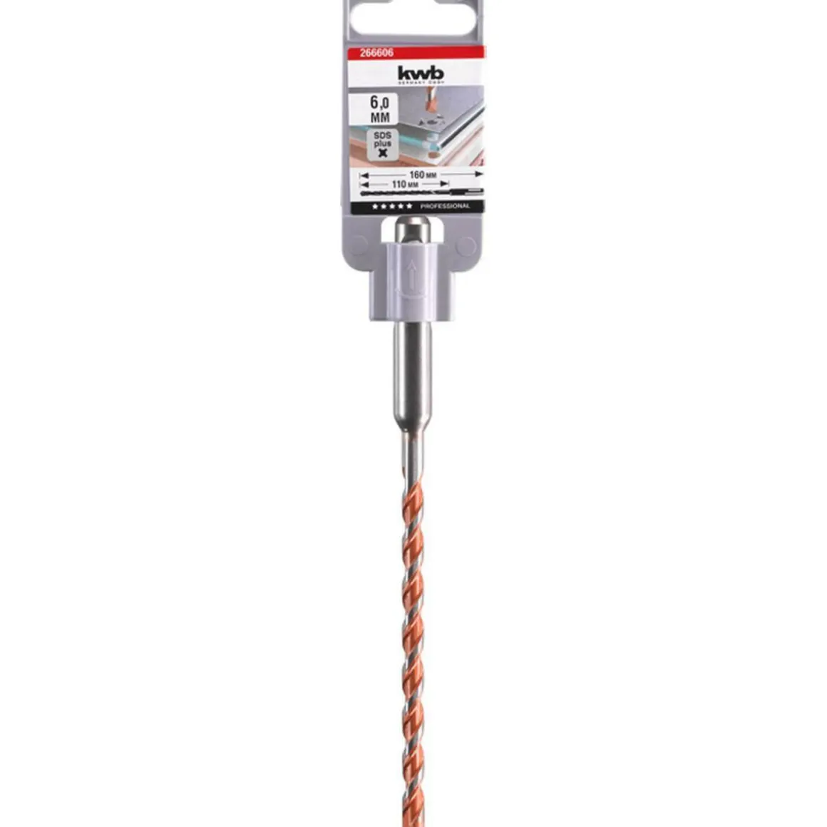 kwbAllzweck-Hammerbohrer Easy Cut mit SDS-Plus Schaft 160 mm Durchmesser 6 mm