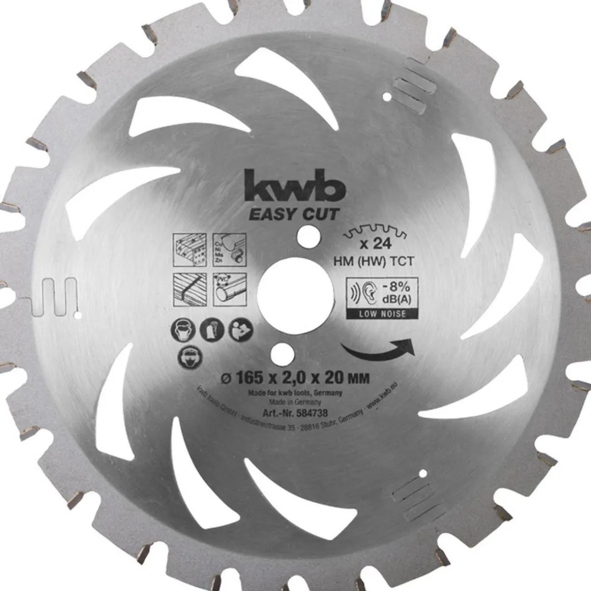 kwbDünnschnitt-Kreissägeblatt Easy Cut Durchmesser 165 mm