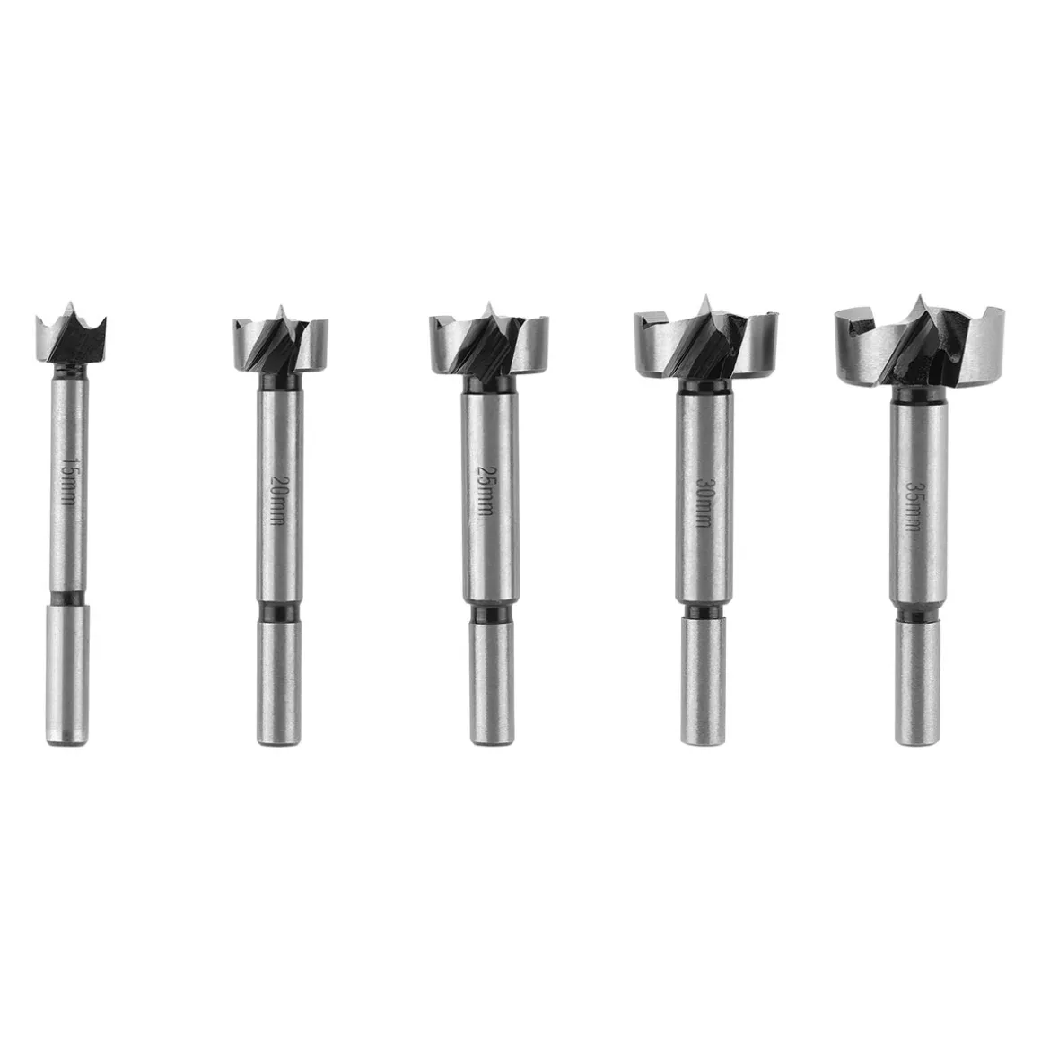kwb Forstnerbohrer-Set mit Rundschaft 5-tlg. 93–94 mm Ø 15–35 mm