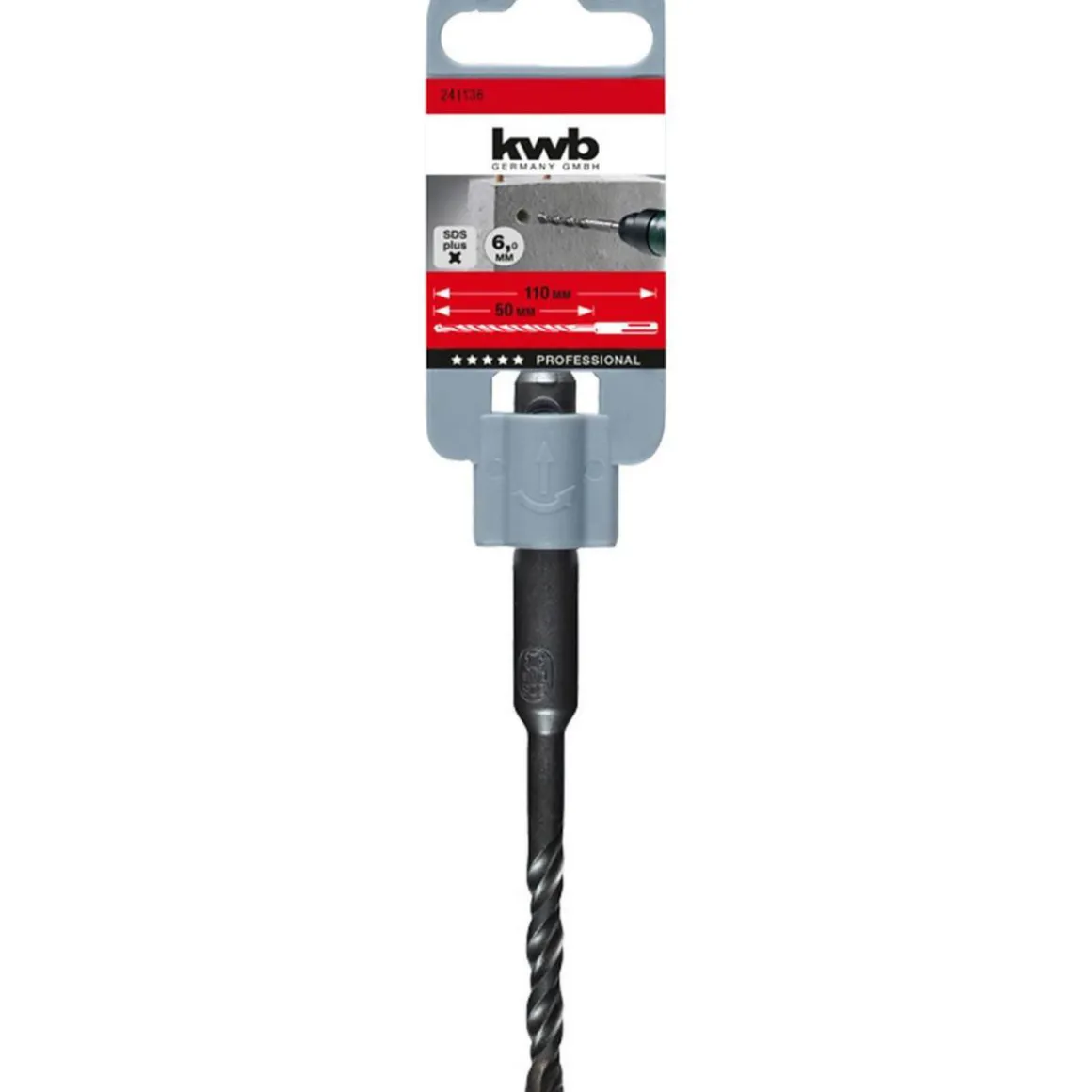 kwbHammerbohrer HB4 SDS Plus 110 mm Durchmesser 6 mm