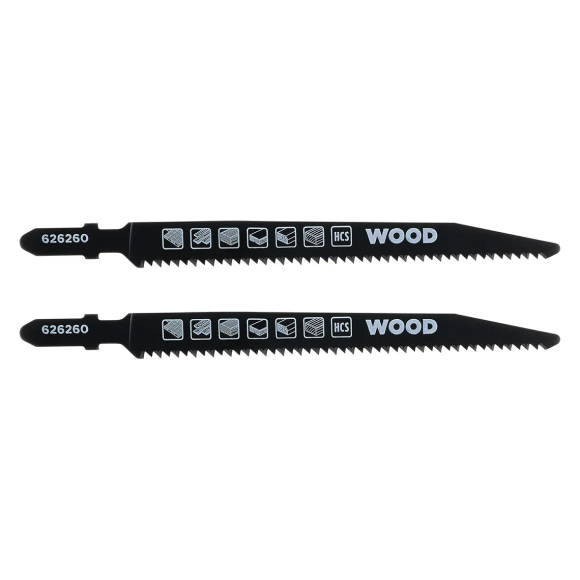 kwb HCS-Stichsägeblätter Down-Cut mit T-Schaft für Laminat und Holz fein, 2-tlg.117 mm