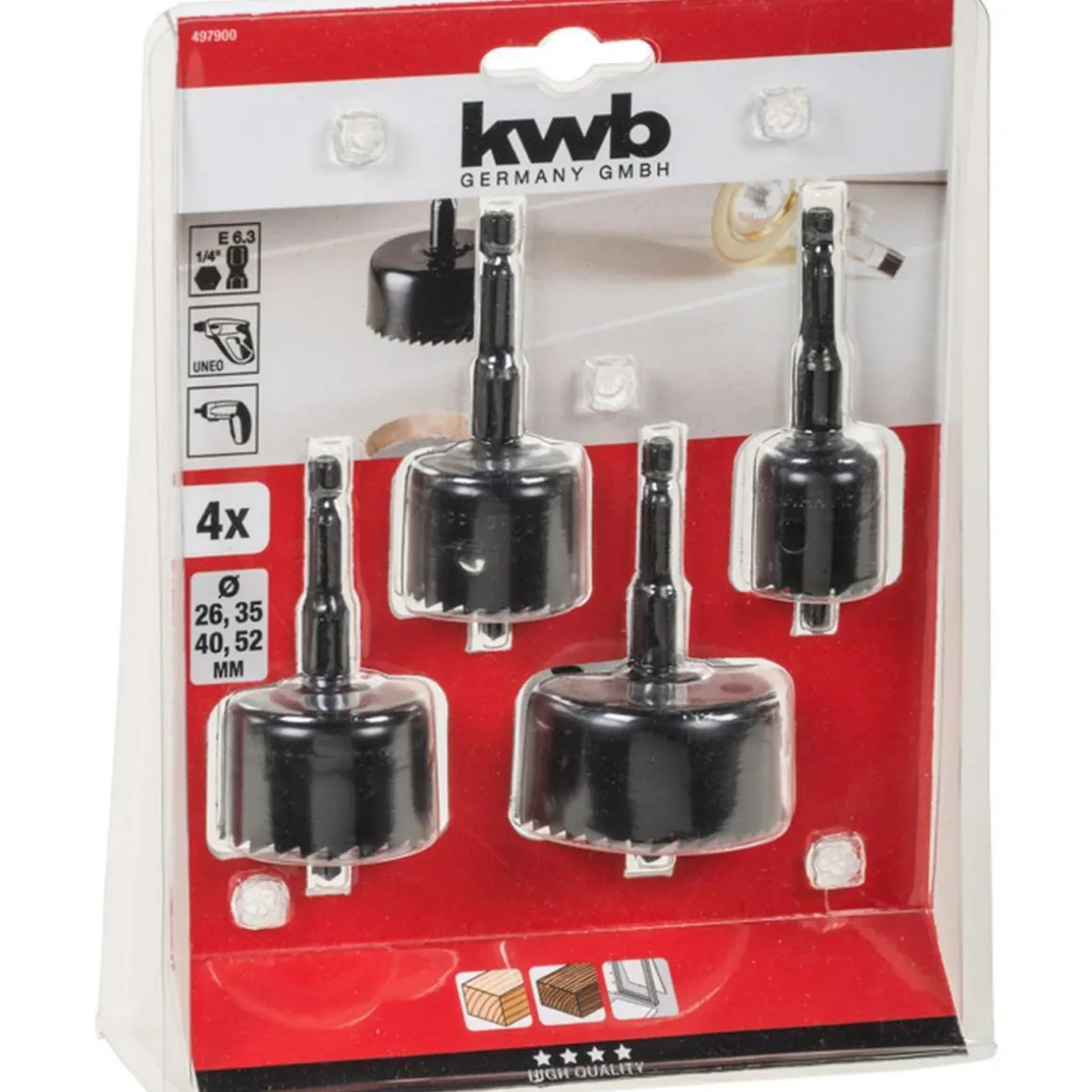 kwbLochsägensatz 4 teilig