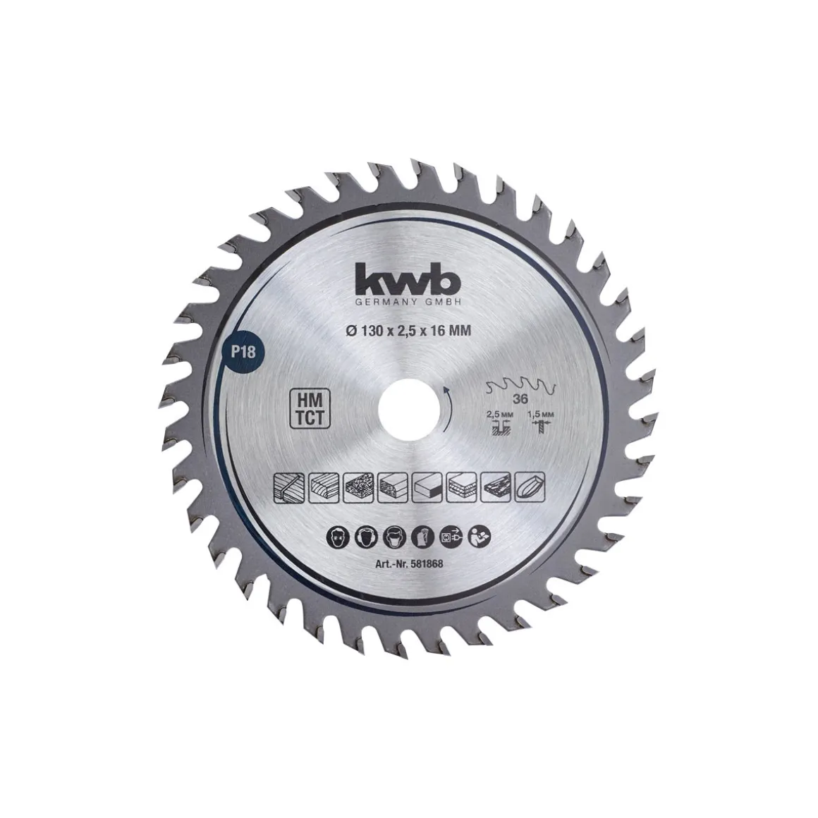 kwbPräzisions-Kreissägeblätter für Handkreissägen Durchmesser 130x16 mm