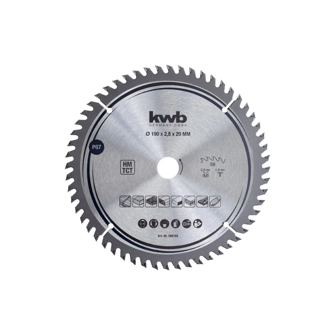 kwbPräzisions-Kreissägeblätter für Handkreissägen Durchmesser 190x20 mm
