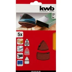 kwbSchleifdreiecke Quick Stick Holz und Metall K180