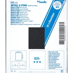 kwbSchleifgewebe Metall und Stahl Blauköper 230 x 280 mm K40