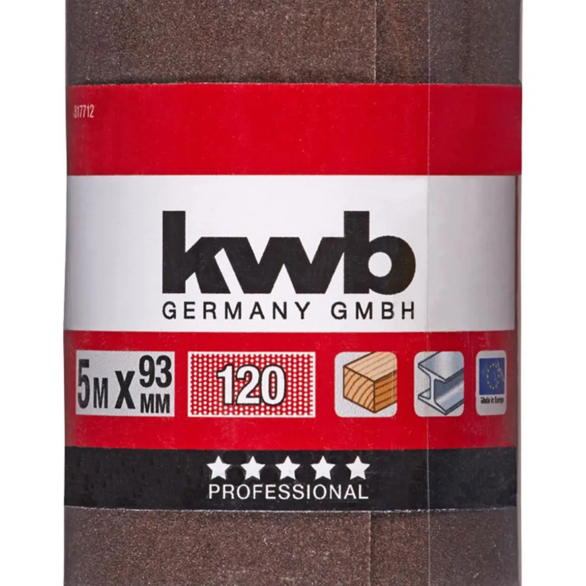kwbSchleifmittel-Rollen Holz und Metall 5 m x 93 mm K120