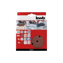 kwbSchleifscheiben-Set Quick Stick Universal 30 teilig Durchmesser 125 mm
