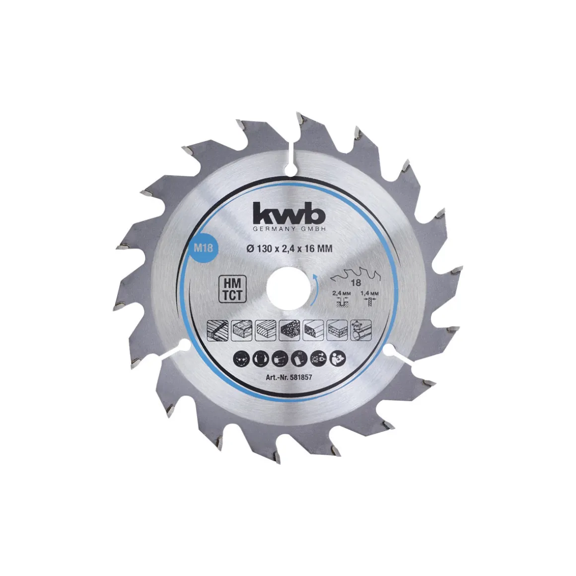 kwbSpanplatten-Kreissägeblätter für Handkreissägen Durchmesser 130x16 mm