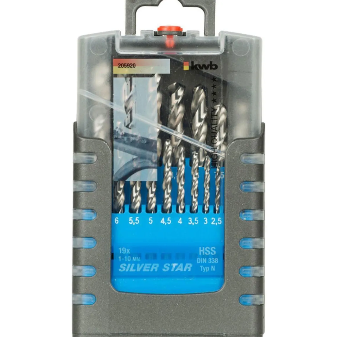 kwbSpiralbohrer Silver Star 19 teilig