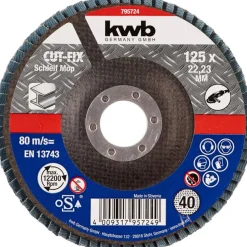 kwbZirkon-Schleifmop Durchmesser 125 mm K40