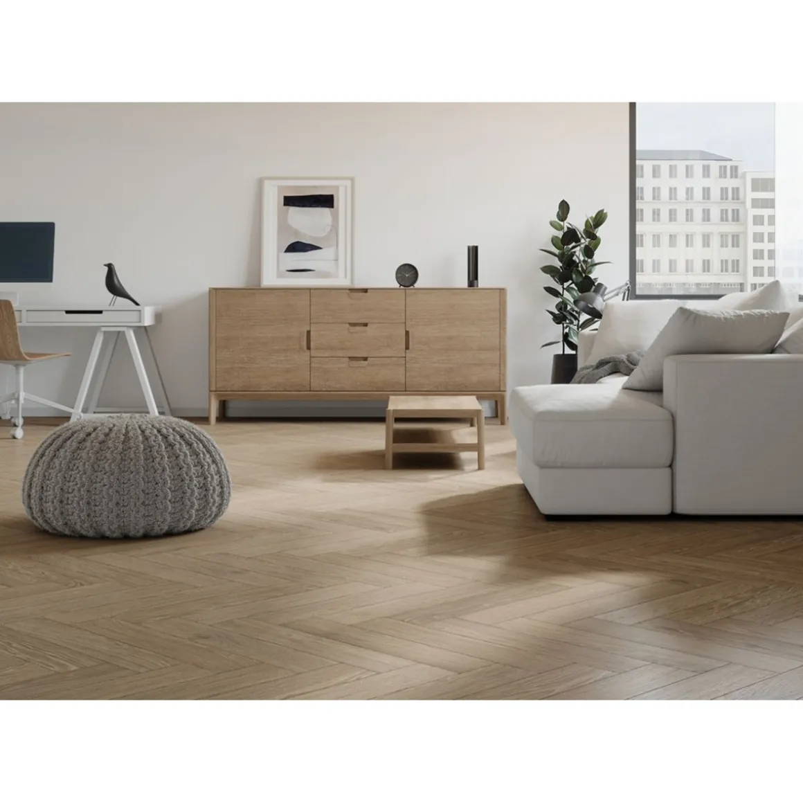 Laminat Herringbone Natural Darcy Oak 63x12,6x0,8 cm