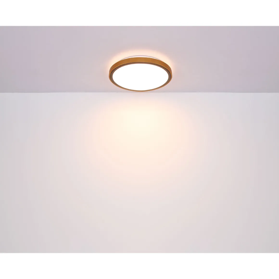 LED DL Bruno D43,7cm holz-schwarz24W 1000lm CCT3000/4500/6000K